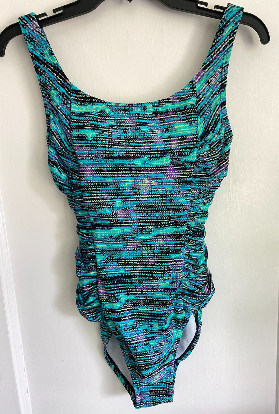 NWT Speedo Shirred Princess Swimsuit Women's Size 8 One Piece Tummy Control